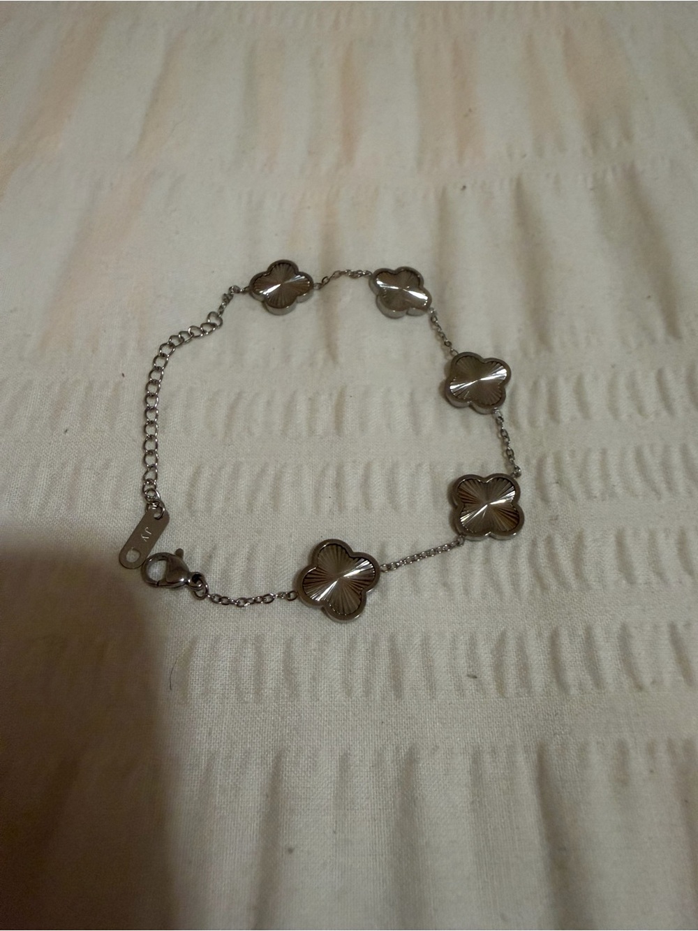 Silver Clover Link Bracelet - Women Jewelry